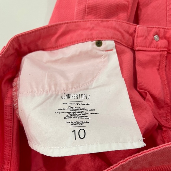 Jennifer Lopez sz. 10 coral Capri jeans - Picture 2 of 4